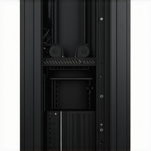 Custom Projector Cabinet Design Diagram displaying internal ventilation and wiring routes in a wooden projector cabinet.