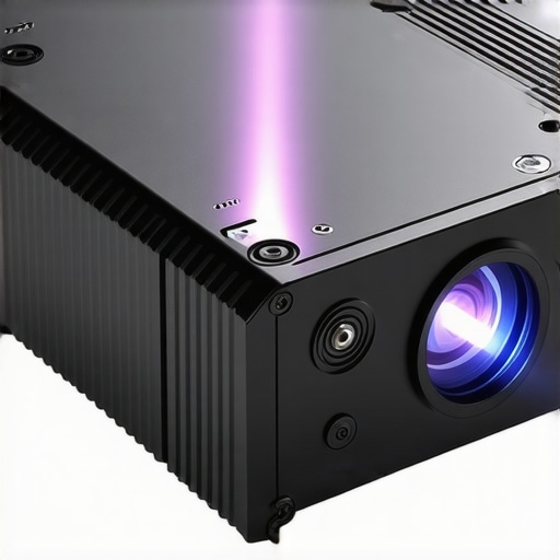 Durable Laser Projector Build Close-up of laser projector with sealed, rugged housing