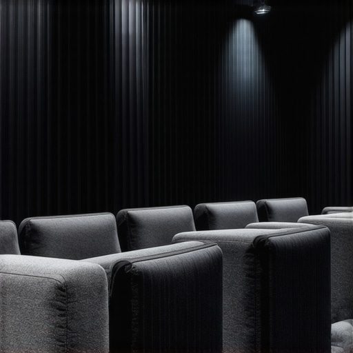 A well-designed home theater with blackout solutions reducing light leakage