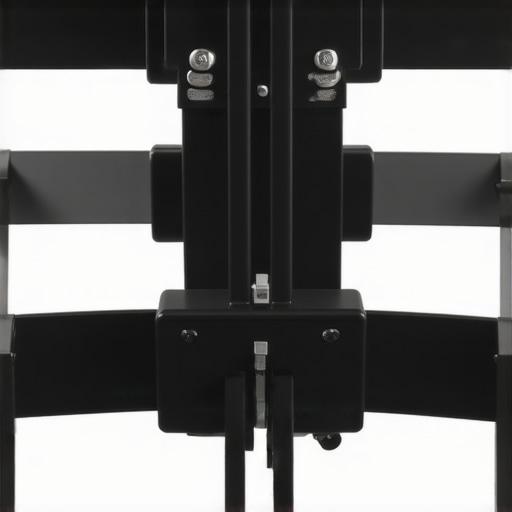 Close-up of the mount's steel construction with rubber padding and adjustable joints