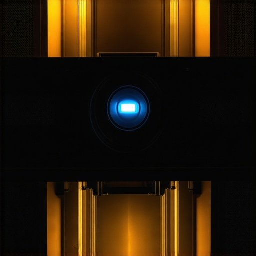 A close-up of a projector's cooling vents during operation in a warm environment.