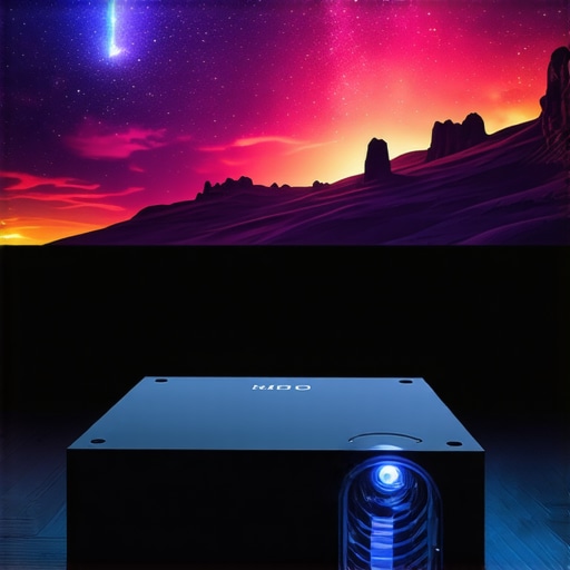 Laser projector operating during a prolonged movie marathon with visible cooling system