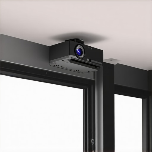 High-Quality Home Theater Projector Setup Premium home theater projector in a dark room showing vibrant colors