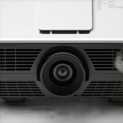 High-Quality Projector Casing Close-up of a durable, well-ventilated projector casing made of premium materials.