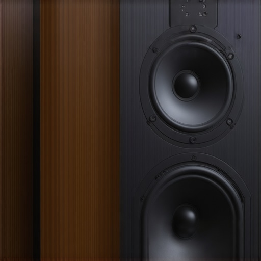 Close-up of a home theater speaker showing durable MDF enclosure and matte finish.