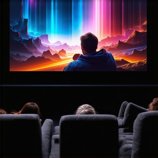 Premium laser projector displaying bright 4K visuals during a long viewing session.