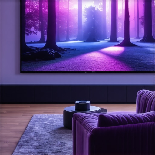 Luxury UST projector setup Upscale home theater with a UST projector casting a sharp large image.
