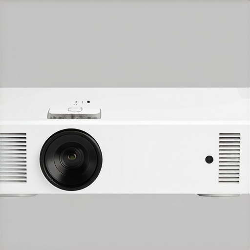 Modern UST Projector Design A sleek modern ultra-short-throw projector showing minimalist build and placement options.