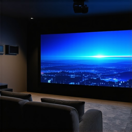 Optimal UST Projector Placement A person adjusting a UST projector to ensure even illumination and prevent hotspots.