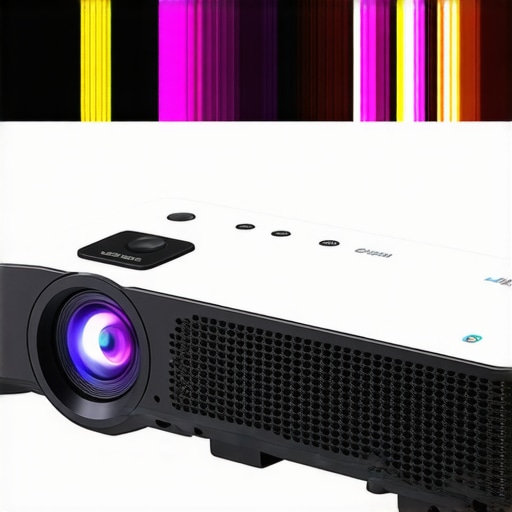 Close-up of a modern 4K projector showcasing its build quality and control panel.