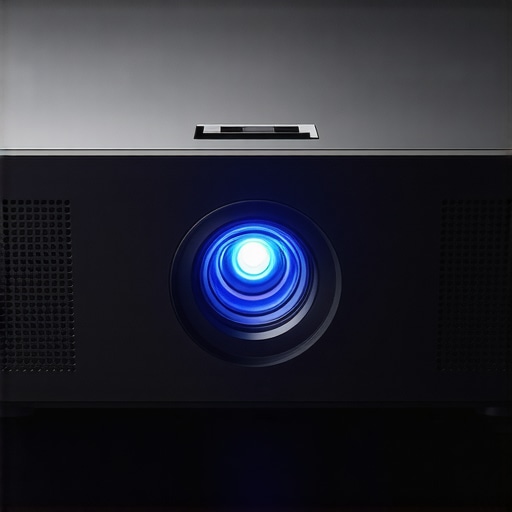 Premium Laser Projector Build Close-up of a modern laser projector's premium build and materials