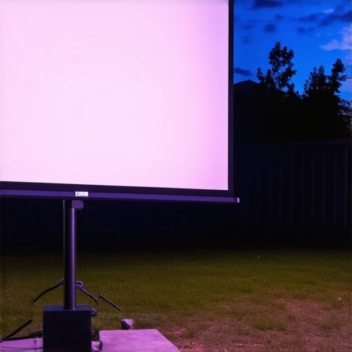 Premium outdoor projector build Close-up of a modern outdoor projector with weather-resistant features and sleek design