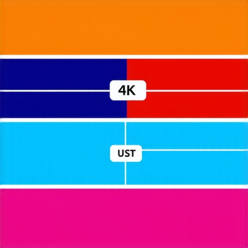 Diagram comparing laser, 4K, UST, and home theater projectors
