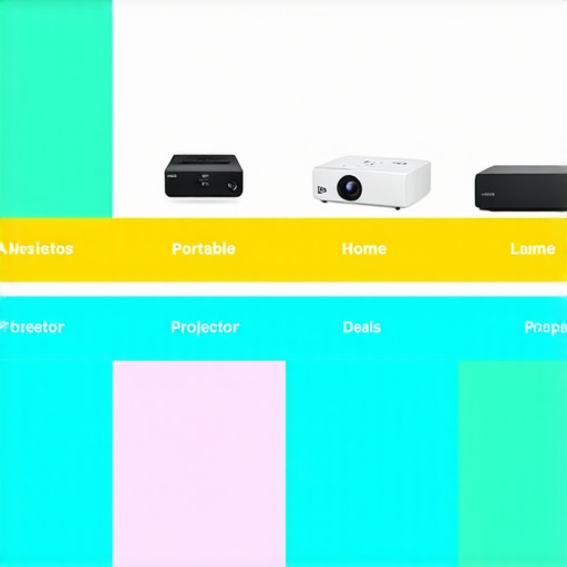 Comparison chart showing features of various projector types.