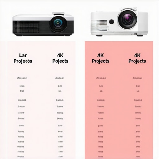 Projection Technology Comparison A detailed comparison chart of different projector types highlighting features and costs