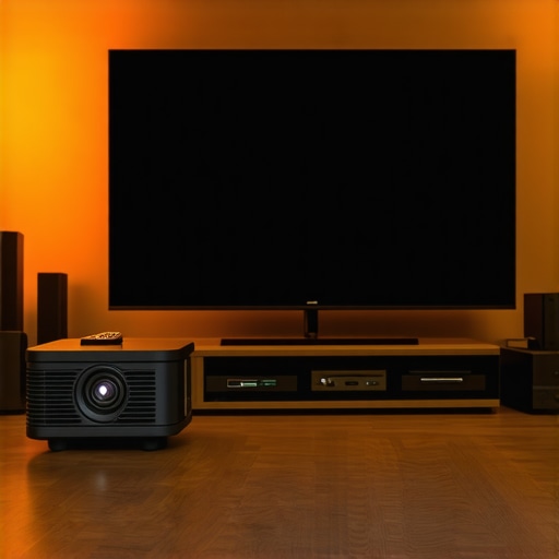 Illustration comparing different display technologies for home entertainment.