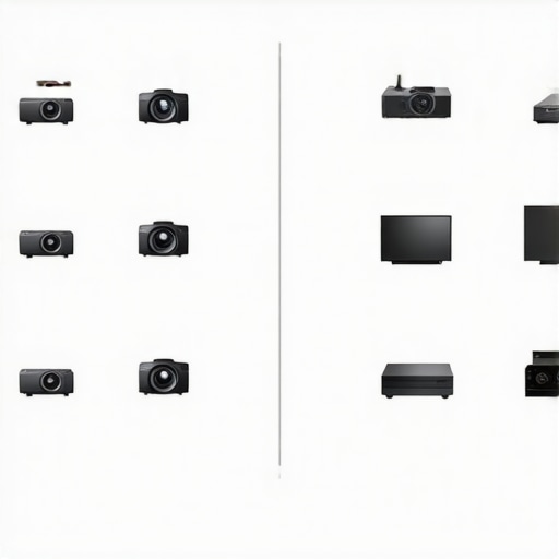 Projector Comparison Chart Comparison chart of 4K laser projectors and traditional home theater systems