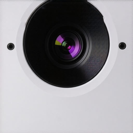 Projector Lens Focus Control Close-up of a projector lens with focus ring and calibration controls.