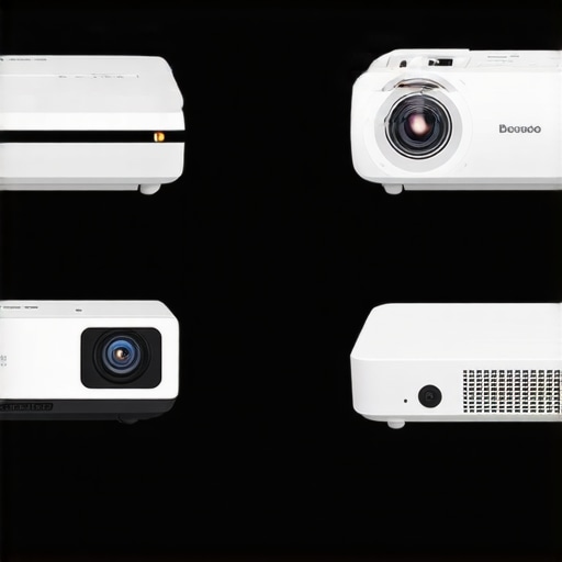 Illustrative comparison of different projector types including UST, laser, and traditional models with key features.