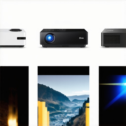 Projector types comparison chart Chart comparing UST, portable, and laser projectors showing features and pricing.