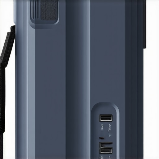Durable portable battery pack suitable for outdoor projector use, featuring weatherproof design and multiple power ports