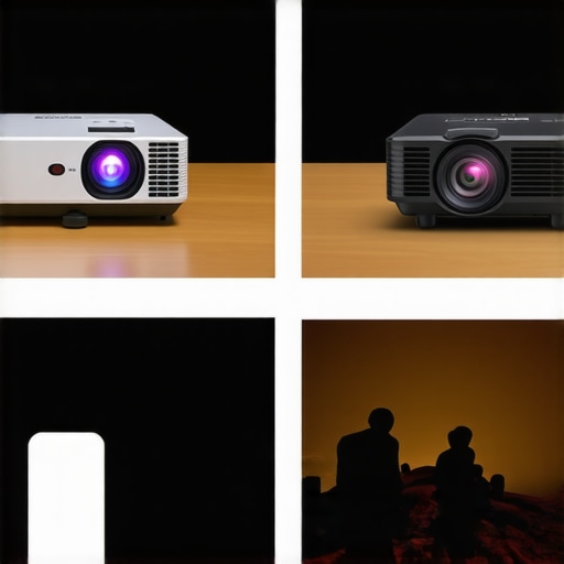 Image comparing ultra-short throw, portable, and fixed-frame home theater projectors