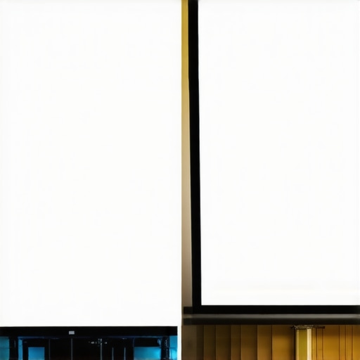 Comparison of ambient light rejection on projector screens.