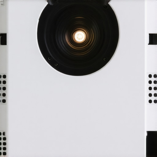 Macro detail of a budget projector vent showing potential for overheating and dust accumulation.