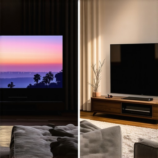 Comparing 4K Laser Projector Scale to Large LED TV Visual comparison between 4K laser projector and 85-inch television screen sizes