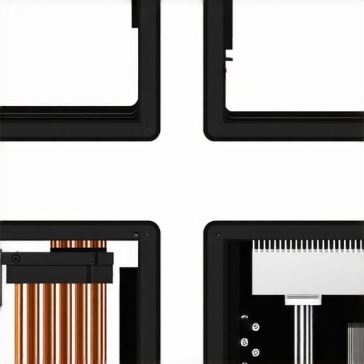 A detailed view of projector thermal management components including heat pipes and cooling fans.