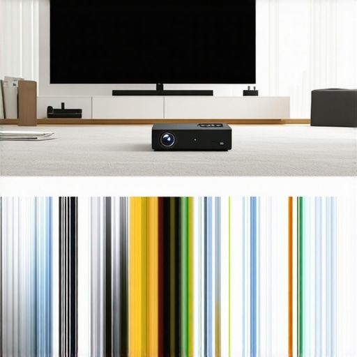 Comparison between a massive LED TV and a UST Projector screen A visual comparison showing the reflection differences between a large television and an ultra short throw projector screen in a bright room.
