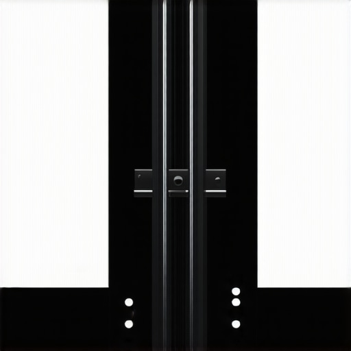 Close-up of the spring tensioning system on a fixed frame projector screen.