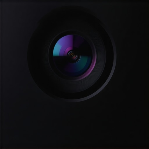 High-End Projector Lens Optics Close-up of a professional laser projector lens showcasing the high-quality glass optics used in 4k home theater units.
