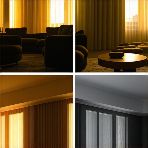 Laser Projector Brightness Comparison A split screen showing a laser projector's performance in high ambient light vs a dark home theater setup.