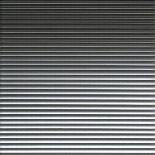 Close up of a serriform ALR projector screen surface showing light-rejecting ridges