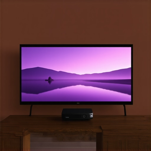 A high-end 4k laser projector displaying a bright and colorful image on a large screen in a sunlit room.