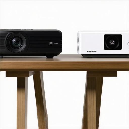 A comparison showing the size and design evolution from lamp to laser projectors.