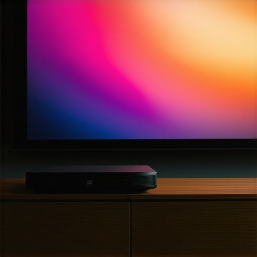 A premium ultra short throw laser projector displaying high-quality 4K content in a home theater setting.