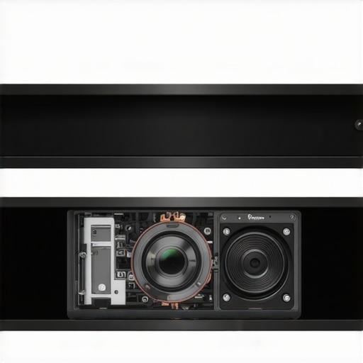 Premium 4K Projector Build Quality A close-up of a laser projector lens and chassis showing premium build materials.