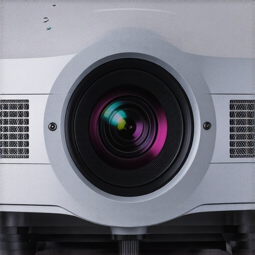 Premium Projector Hardware and Thermal Design High-end laser projector lens and cooling vents