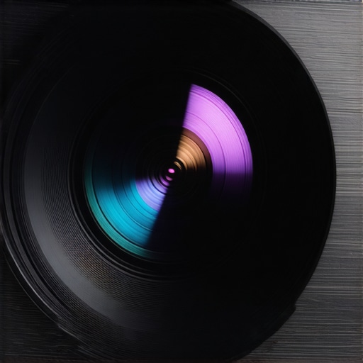 Close-up of a high-end 4K projector lens showing multi-coated glass elements.