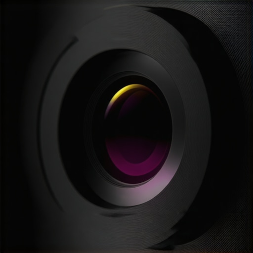 Detailed view of a high-end 4K projector lens and motorized components