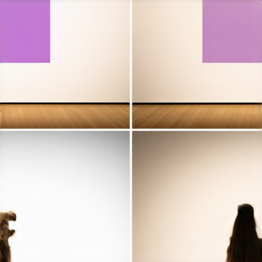 Projector Focus Drift Comparison Close up comparison of sharp and blurry digital art projection showing thermal focus drift