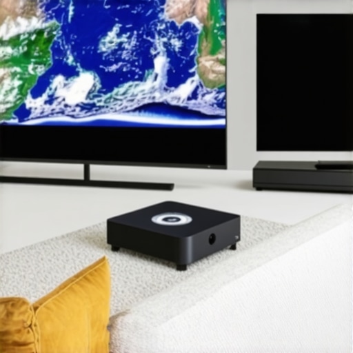 Projector Scale vs TV Size Comparison A visual comparison showing how a laser projector provides a much larger educational display than a standard 65-inch television.