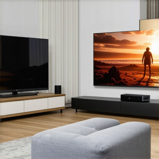 Visual comparison showing the massive scale difference between a standard 4K TV and a large projector screen.