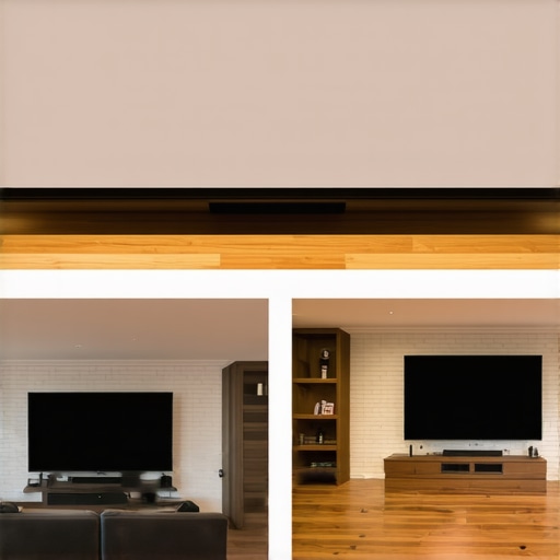 Comparison showing a 120-inch projector image dwarfing a standard 65-inch TV screen.