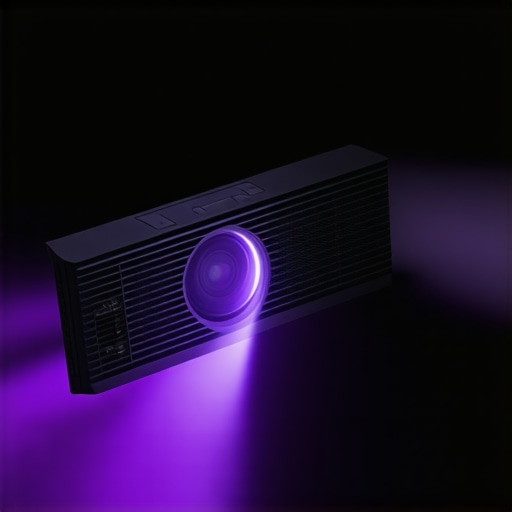 Close-up of a projector exhaust vent showing thermal management during high-performance use.