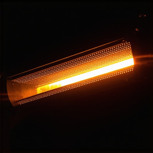 A 4K projector exhaust vent during a performance stress test showing thermal load.