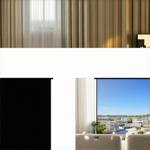 Projector vs OLED Size Comparison A visual comparison showing a massive projector screen next to a large flat-screen television in a living room.