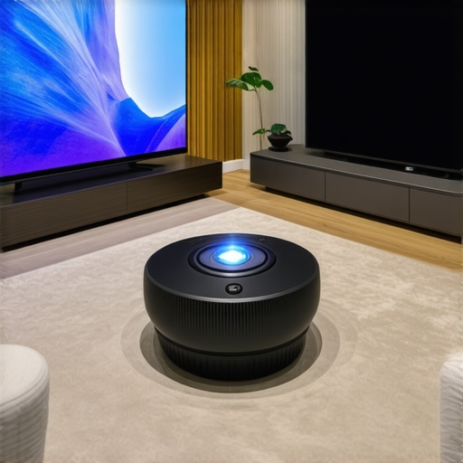 Projector vs OLED Size Comparison Comparison between a standard 65-inch television and a 120-inch laser projector screen size.
